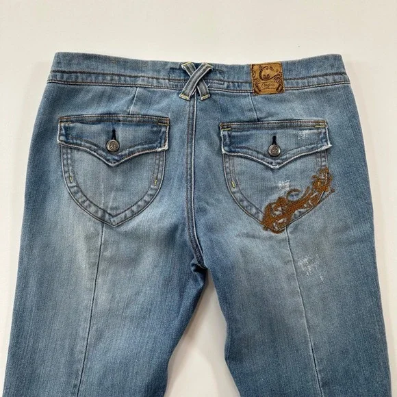 Candies Womens Jeans / Capris Light Wash Flare Hip Embellished Detailed 30x26 - Picture 8 of 8
